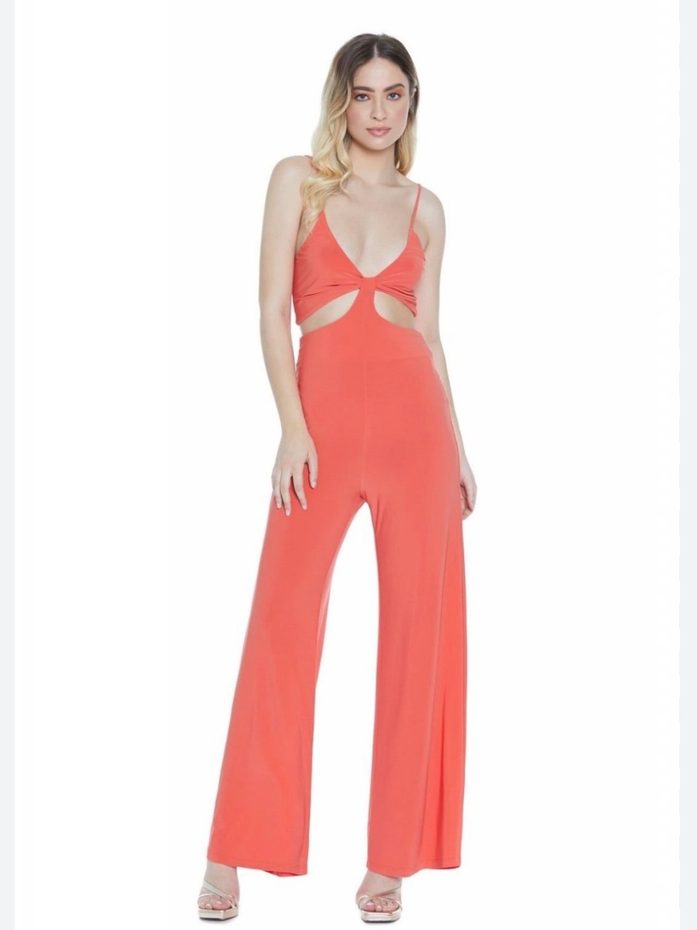 Relish Tuta Hiroe Coral Cutout Wide Leg Jumpsuit NWT Made In Italy - Picture 13 of 16